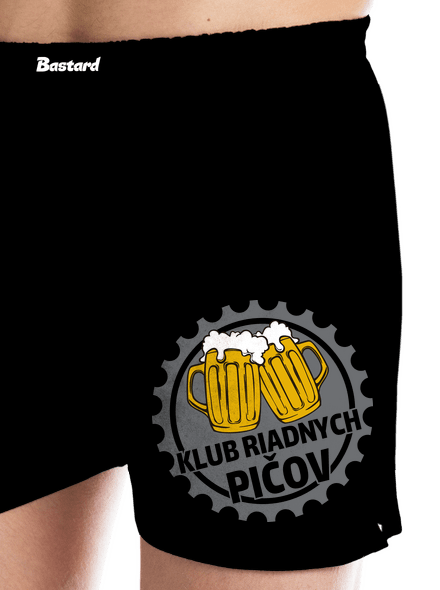 Klub riadnych pičov pánske trenky Black