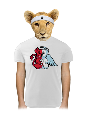 Anjel vs. diabol detské športové tričko White