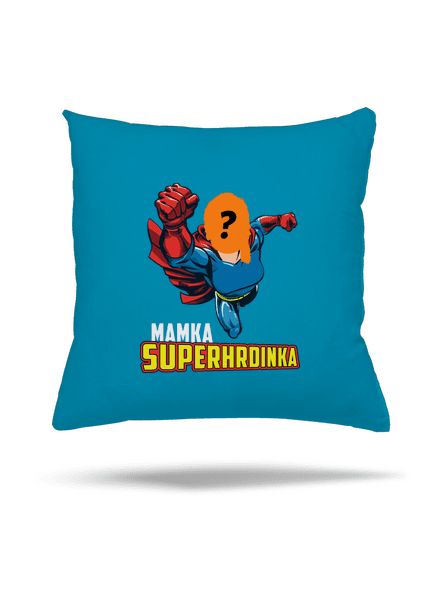 Mamka superhrdinka vankúš Blue Turquoise