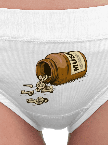 Music Pills dámske nohavičky White