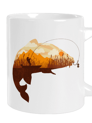 Kapitálny úlovok veľký hrnček White