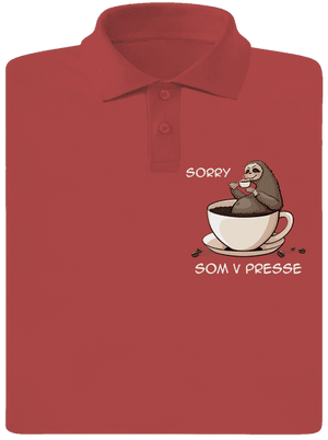 V presse pánska polokošeľa Burgundy