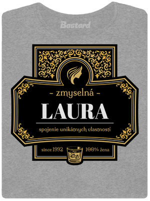 Alkoholová etiketa dámske tričko Dark Gray Melange