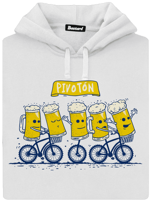 Pivotón dámska mikina klokanka White