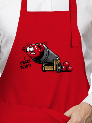 Chceš delo? zástera Red