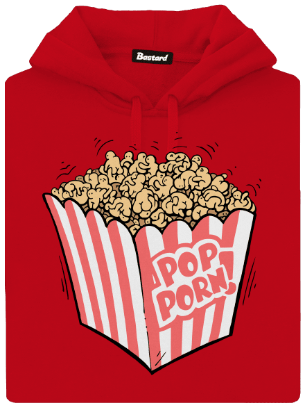 Popporn pánska mikina klokanka Red