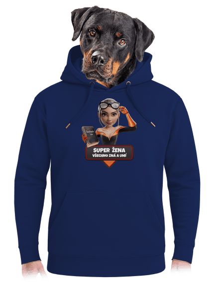 Super mama unisex mikina premium Navy