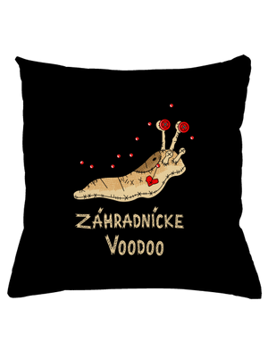 Záhradnícke voodoo vankúš Black