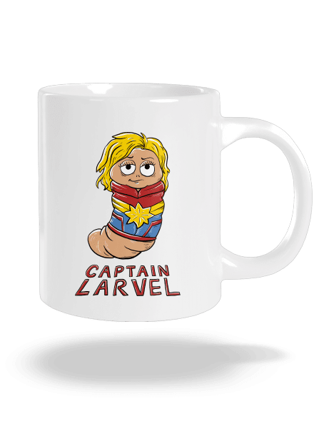 Captain Larvel veľký hrnček White