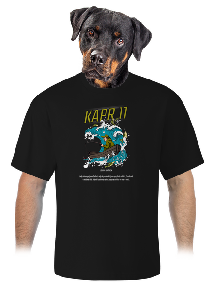 Kapor 11 unisex tričko oversized Black