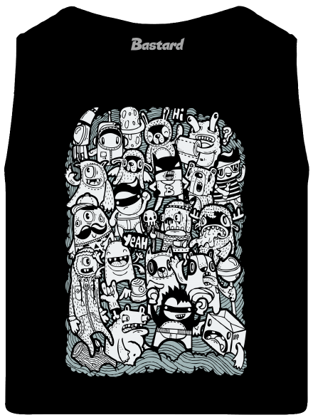 Doodle pánske tielko Black