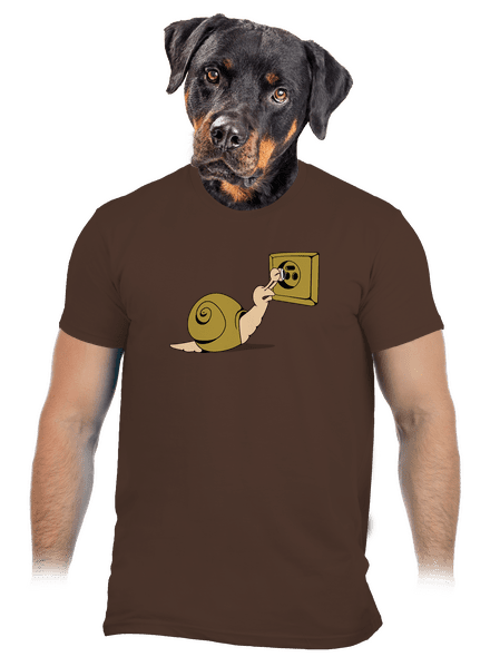 Špehovanie pánske tričko Brown