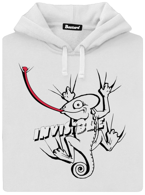 Invisible chameleon dámska mikina klokanka White