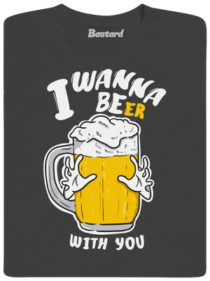 I wanna beer pánske tričko Dark Grey