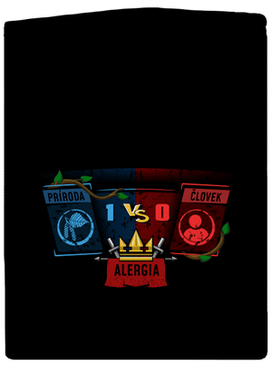 Príroda vs. človek pánska mikina na zips Black