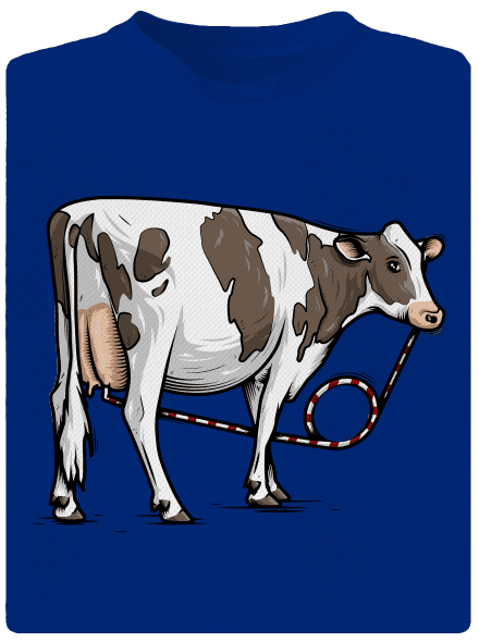 Cow drink pánske športové tričko Royal Blue Mal