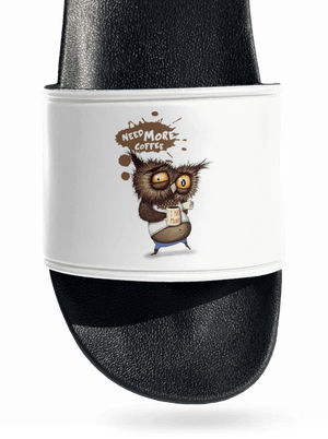 Need more coffee šľapky White