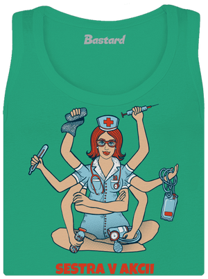 Sestra v akcii dámske tielko klasické Mint Mal