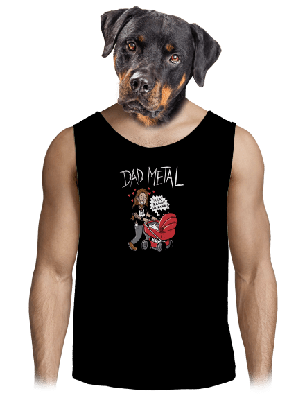 Dad metal pánske tielko Black