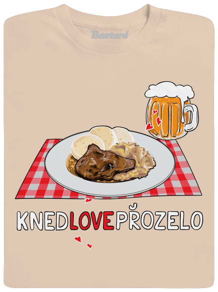 Knedlo vepřo zelo pánske tričko Sand