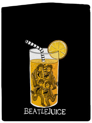 Beatlejuice pánska mikina na zips Black