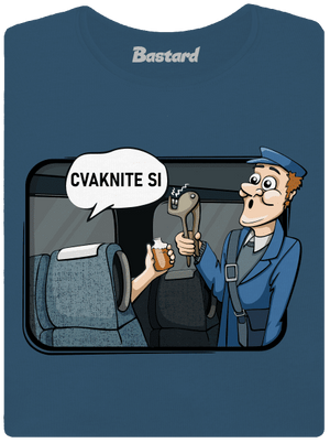 Cvaknite si dámske tričko prémium Petrol Blue