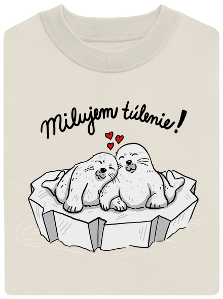 Milujem túlenie unisex mikina bez kapucne Off White