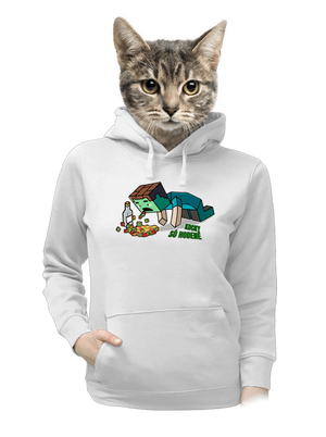 Kocky sú hodené dámska mikina klokanka White