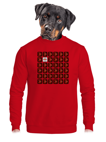 Pexeso unisex mikina bez kapucne Red