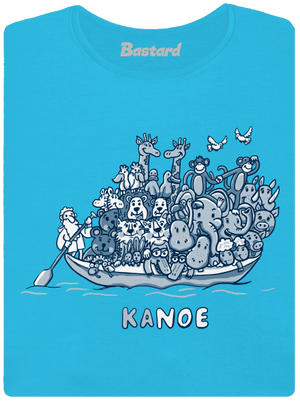 Noemova archa dámske tričko s lemom Blue Atol