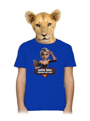 Super mama detské tričko Royal Blue