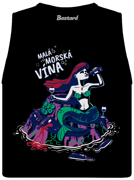 Malá mořská vína dámske tielko voľné Black