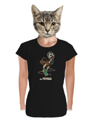 No pštress dámske tričko prémium Black