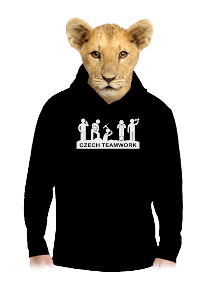 Czech Teamwork detská mikina klokanka Black