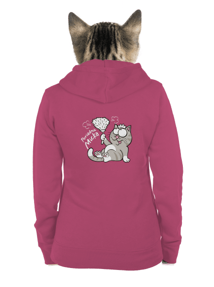 Macko a Micka dámska mikina na zips Magenta