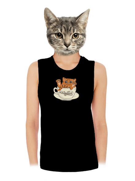 Kapučičíno dámske tielko voľné Black