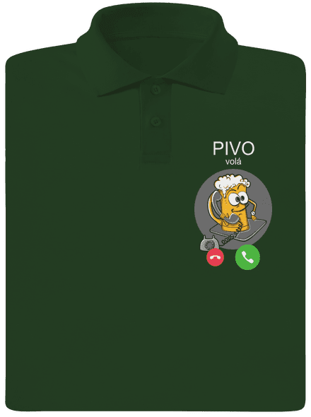 Pívo volá pánska polokošeľa Bottle Green Mal
