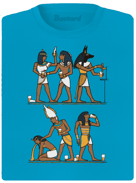 Egyptská párty dámske športové tričko Blue Atol