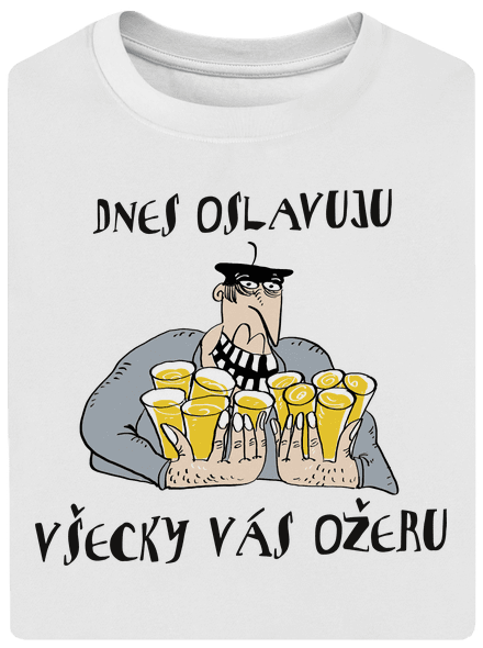 Dnes oslavujem unisex tričko oversized White