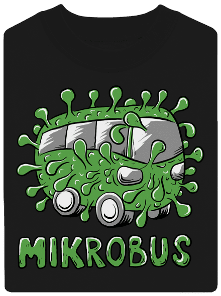 Mikrobus unisex mikina bez kapucne Black