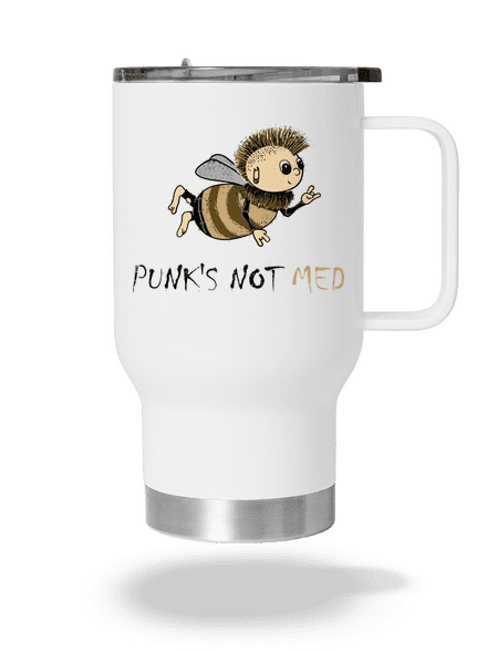 Punks Not Med termohrnček White