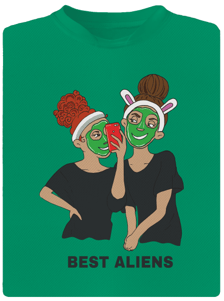 Best aliens detské športové tričko Kelly Green Mal