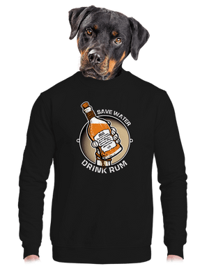 Save water unisex mikina bez kapucne Black