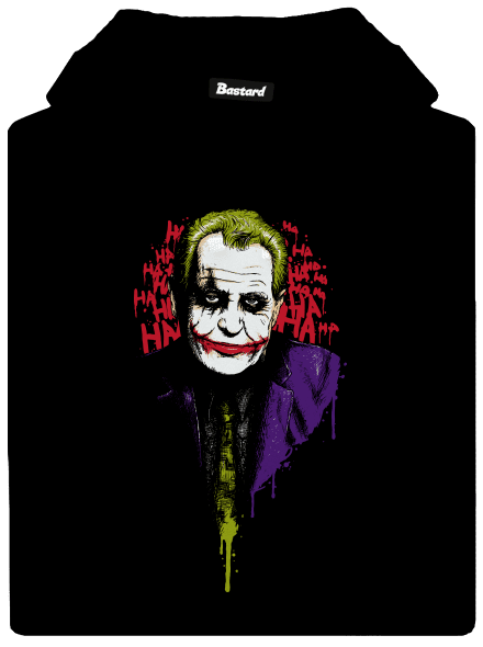 Zeman Joker pánska mikina klokanka Black