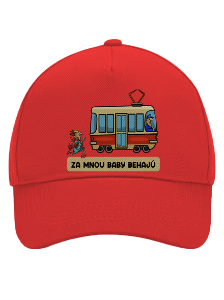 Za mnou baby behajú šiltovka baseballka Classic Red