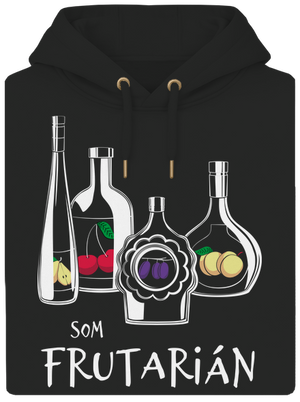 Frutarián unisex mikina premium Dark Black