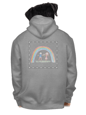 Detské kresby - Nahraj vlastnú pánska mikina na zips Light Melange