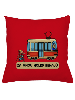 Za mnou baby behajú vankúš Red