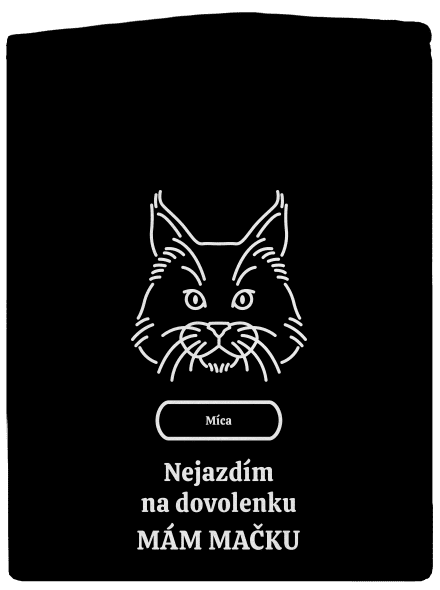 Nemôžem, mám mačku pánska mikina na zips Black