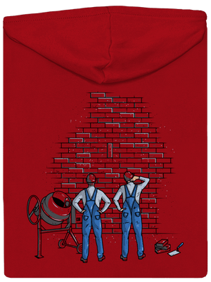 Murári pánska mikina na zips Red